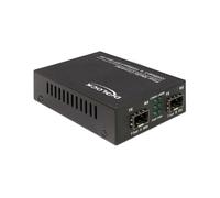 DeLOCK 86203 Convertisseur Media 1000Base-X vers 1000Base-X Gigabit Ethernet SFP Boîtier Métal 70x95x26mm Alimentation Externe 5V