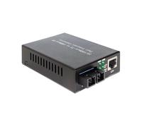 DeLOCK 86216 Convertisseur Fibre Optique 100Base-TX/FX Multimode 1310nm SC, Distance 2km, 100 Mbit/s, 50/125µm, Noir