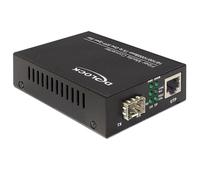 DeLOCK Media Converter 1000Base-T to SFP convertisseur de support réseau 1000 Mbit/s Noir