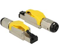 Delock 86287 Fiche RJ45 Confectible sur le terrain CAT.6A métal 86287 argent, jaune 1 pc(s)