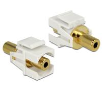 DeLock 86336 Adaptateur Module Keystone 3,5 mm Blanc