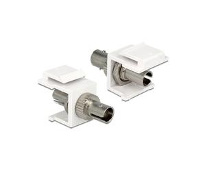 DeLOCK 86348 Adaptateur Fibre Optique SC, 2 Connecteurs SC, Compatible Monomode/Multimode