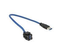 DeLOCK 86375 Câble USB 0.5m - USB-A Mâle vers USB-A Femelle - USB 3.2 Gen 1 (3.1 Gen 1) - 5 Gbit/s - Bleu