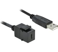 DeLOCK 86378, plat, noir, USB C, USB A, femelle, mâle