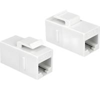 Delock 86379 Keystone Delock Modul RJ45 -> RJ45 Cat6 UTP Bu/Bu weiß
