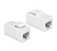 Delock 86379 Keystone Delock Modul RJ45 -> RJ45 Cat6 UTP Bu/Bu weiß