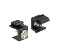 DeLOCK 86402 Connecteur Keystone LED Noir/Acier Inoxydable 24V 1A Dimensions 16.3x19.8x22.3mm Conditionnement unitaire en sachet polyéthylène