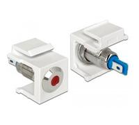 DeLOCK 86433 connecteur de fils Keystone LED Bleu, Rouge, Acier inoxydable, Blanc, Module de Keystone