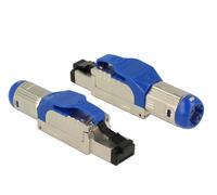 DeLOCK 86487 connecteur de fils RJ-45 Bleu, Argent
