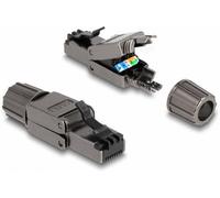 Delock 86514 Fiche RJ45 CAT.8.1 STP sans outil 86514 noir 1 pc(s)