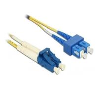 DeLOCK 86548 câble de Fibre Optique 0,5 m LC SC OS2 Jaune