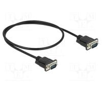 DeLOCK Câble Serial RS-232 D-Sub9 Mâle/Mâle 0.5m, AWG28, Connecteurs Droit, Noir - Référence 86612