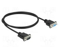 86615 Câble D-Sub 9pin Femelle, D-Sub 9pin Mâle PVC L: 1m Noir DELOCK