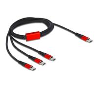 DELOCK 86713 - Câble de charge, 3 en 1, C vers 3 x C, 1 m