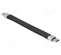86939 Câble USB C mâle, recto-verso 0,13m noir 10Gbps 5A DELOCK