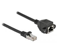 DeLock Câble réseau RJ45 86998 – Cat6a S/FTP 25 cm Noir