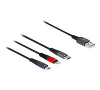 Delock 87277 DELOCK USB Ladekabel 3in1 Lightning/Micro USB/USB Type-C 1m