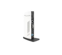 DeLOCK 87568 Station d'accueil filaire USB Type-A/B, Ethernet 10/100/1000 Mbit/s, 4xUSB 2.0, 3xUSB 3.2 Gen 1, HDMI, DVI-D, Audio, Windows XP/7, macOS 10.7.4, Noir/Blanc