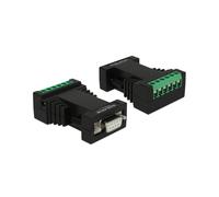 DeLOCK 87686 Convertisseur RS-232 vers RS-422/485, Boîtier Plastique Noir, Transfert 0.1152 Gbps, Protection Surtension, Température -40°C à 85°C
