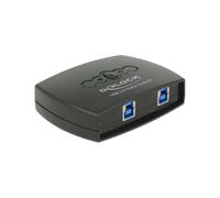 DeLOCK 87723 Commutateur USB 3.2 Gen 1 - 2 Ports Type B vers 1 Port Type A - 5 Gbit/s - Boîtier Plastique Noir - 69x95x26mm