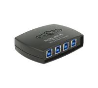 DeLOCK 87724 - Commutateur USB 3.2 Gen 1 (3.1 Gen 1) 4 Ports B vers 1 Port A, 5 Gbit/s, Boîtier Plastique Noir, 69x95x26mm