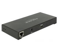 Delock 87732 - 3840 x 2160 pixels - 1920 x 1080,3840 x 2160 pixels - 3840 x 2160 pixels - Noir - Métal - HDMI/RJ-45