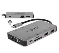 DeLOCK 87735 Station d'accueil avec Fil USB 3.2 Gen 1 (3.1 Gen 1) Type-C Gris