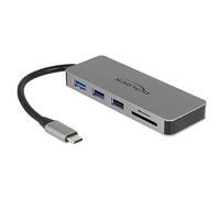 DeLOCK 87743 hub & concentrateur USB 3.2 Gen 1 (3.1 Gen 1) Type-C Gris