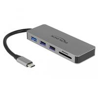 DeLOCK 87743 station d'accueil USB 3.2 Gen 1 (3.1 Gen 1) Type-C Gris