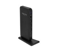 DeLOCK 87746 Station d'accueil filaire - USB Type-C, 2x USB 3.2 Gen 2 Type-A, 1x USB 3.2 Gen 2 Type-C, 1x Thunderbolt 3, HDMI, 2x DisplayPort, Ethernet Gigabit, Power Delivery 85W