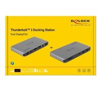 Delock 87777 DELOCK Thunderbolt 3 Dockingstation 8K Dual DP/USB/LAN/SD/..