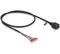 Delock 88005 RJ45 Câble réseau, câble patch CAT 5e 0.50 m noir 1 pc(s)