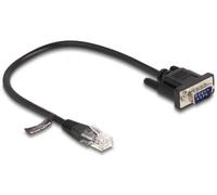 Delock 88008 RJ45 / série Câble réseau, câble patch 0.30 m noir 1 pc(s)