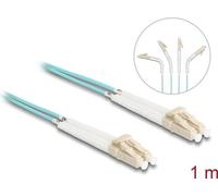 Delock 88079 Câble Fibre Optique LC Duplex Multimode OM3 coudé 1 m