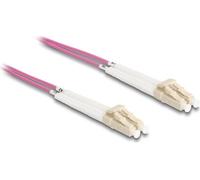 Delock 88086 Câble Fibre Optique LC Duplex Multimode OM4 coudé 0.5 m