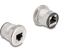 Delock 88190 RJ45 Prise encastrée accouplement CAT.6 STP aluminium 88190 noir, argent 1 pc(s)