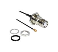 DeLOCK 88464 Câble de Signal 0.2m Noir/Or/Argent - Connectique standard pour applications variées, longueur 0.2 mètre
