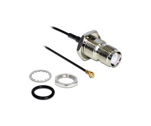 DeLOCK 88464 Câble de Signal 0.2m Noir/Or/Argent - Connectique standard pour applications variées, longueur 0.2 mètre