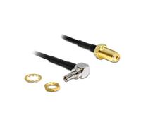 DeLOCK 88466 Câble de signal 0.2m - Noir, Or, Argent
