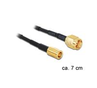 DeLOCK 88474 - Câble de signal 0.07m, Connecteurs plaqués Or, Couleur Or/Noir