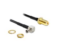 DeLOCK 88487 : Câble Coaxial 1,45m, Connecteur TS-9 vers SMA, Noir - Code SH 85442000