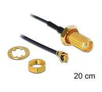 DeLOCK 88747 câble coaxial 0,2 m Noir