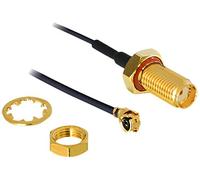 DeLOCK 88747 câble coaxial 0,2 m Noir - Câbles coaxiaux (0,2 m, Noir, 50 Ohm, 1 pièce(s))