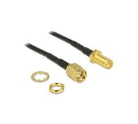 DeLOCK 88876 Câble Coaxial RP-SMA 0.2m Noir - Impédance 50 Ohm - Code SH 85442000