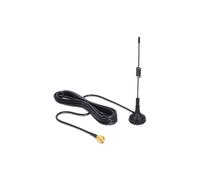 DeLOCK 88877 Antenne Omni-directionnelle 3 dBi Connecteur SMA, Polarisation Verticale, Impédance 50 Ohm, ROS 2.0, Dimensions 30x30x150mm, Noir