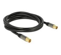 DELOCK 88923 - Delock Câble d’antenne IEC mâle > IEC femelle RG-6/U 2 m noir