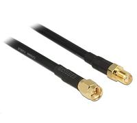 DeLOCK 88930 câble coaxial 0,9 m SMA CFD200 Noir - Câbles coaxiaux (0,9 m, SMA, SMA, CFD200, Male Connector/Female Connector, Noir)