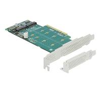 DeLock Carte PCIe x8 89045 - 2x NVMe M.2 Key M internes, bifurcation, profil bas
