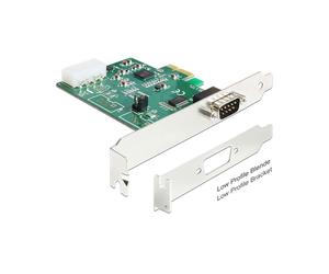 DeLOCK 89333 : Carte PCIe vers Série RS-232, 1 port, FIFO 256 octets, Transfert max 0.0009216 Gbit/s, Windows et Linux Supportés, Température -30°C à 75°C