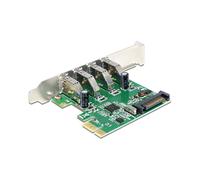 DeLOCK 89360 - Carte d'interface PCIe vers USB 3.2 Gen 1 (3.1 Gen 1) interne, 4 ports Type-A, Compatible Windows & Linux